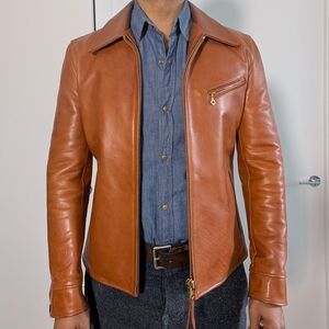 Men's Tan Leather Jacket